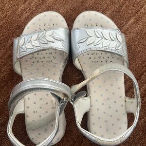 Geox Silver Leaf Design Sandals